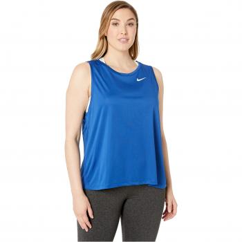 Nike W Nk Miler Tank Plus Camiseta, Mujer, Indigo Force/Reflective silv, 54/56