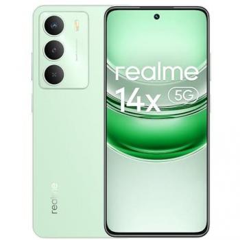 Smartphone realme 14x 5G 6GB/128GB Verde Peridoto, Pantalla 120Hz, Batería 5000mAh, Doble SIM, Resistencia a Golpes