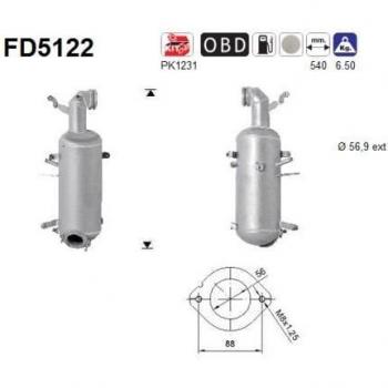 Filtro de Partículas AS FD5122 con Alta Eficiencia y Durabilidad
