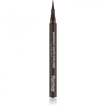 Flormar Midnight Matte Eyeliner with Felt Tip, Matt Effect, Shade 02 Brown, 1 ml