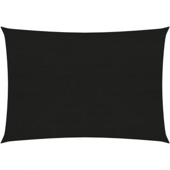 Toldo de vela HDPE negro 160 g/m² 4x5 m