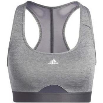 Adidas Mid Stripes Good Sujetador Deportivo Mujeres - Gris Oscuro