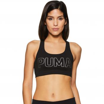 Puma Pwrshape Forever-Logo, Sujetador Deportivo para Mujer, Negro