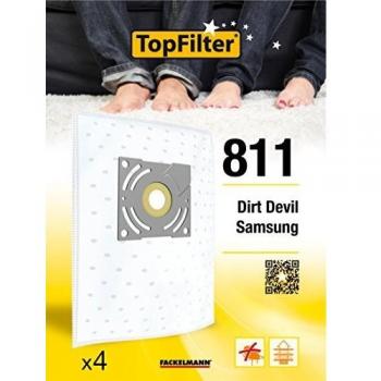 Lote de 4 bolsas para aspiradora Samsung y Dirt Devil TopFilter Premium ref. 64811