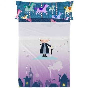 Juego de Sábanas Nanny 2 Piezas Multicolor 100% Algodón 150 TC (180x270 cm - Cama 105)