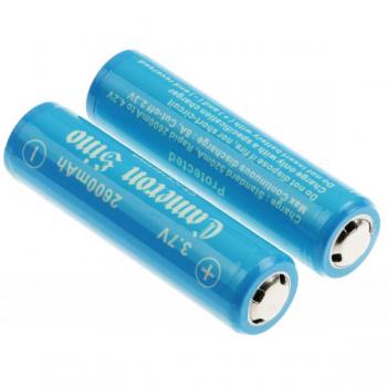 Batería recargable de iones de litio 18650 con protección PCB, lote de 2 unidades, capacidad de 2600mAh y voltaje de 3.7V