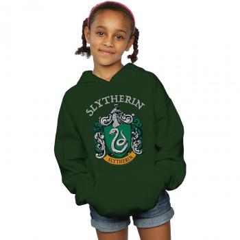 Sudadera con capucha para niñas Harry Potter Slytherin Crest, color bosque verde, talla 12-13 años