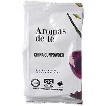 Aromas de Té - Té Verde China Gunpowder Formato en 100 g - Sabor Rico y Muy Intenso - Efecto Energizante - Propiedades Antioxidantes y Diuréticas - Infusiones Naturales