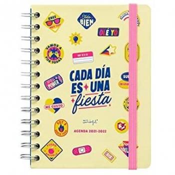 Mr. Wonderful Agenda clásica pequeña 2021-2022 Semana vista - Cada día es una fiesta, Multicolor
