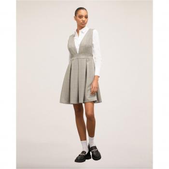 Vestido corto de cuadros con espalda cruzada