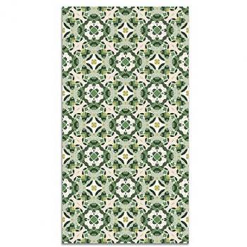 Alfombra Vinílica Hidráulica Oriental Verde 80x200 cm - Antideslizante e Ignífuga para Cocina y Salón