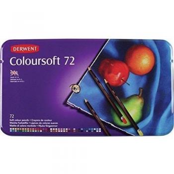 Lápices Derwent de Colores Coloresoft para Dibujar y Escribir, Set de 72, Ideal para Crear Colores, Calidad Profesional, 0701029