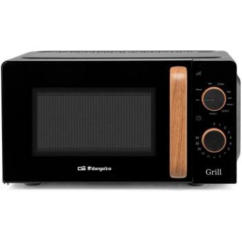 Microondas Orbegozo MIG2140 Negro Nórdico con Grill de 700W y 20 litros de capacidad