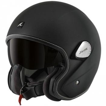 Shark - Casco Jet Heritage, Negro Mate, Talla L