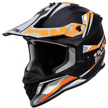 iXS Casco de Cross 362 2.0 Naranja Flúor-Negro, Casco de Motocross, Color: Negro/Naranja, Talla: M (57/58)