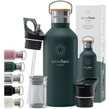 Botella de Agua Térmica Active Flask + Pajita