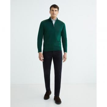 Jersey de hombre de punto cuello perkins con cremallera Mirto