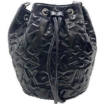 Armani Exchange Bolso modelo bolsa con logotipo asa larga cadena y tejido