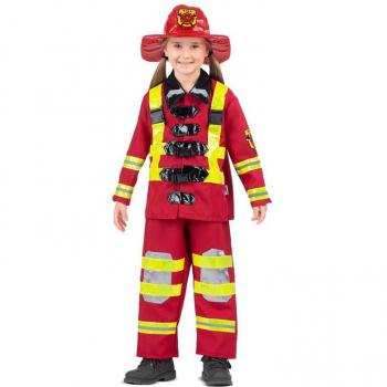 Disfraz de Bombero Infantil con Casco y Accesorios en Rojo y Amarillo