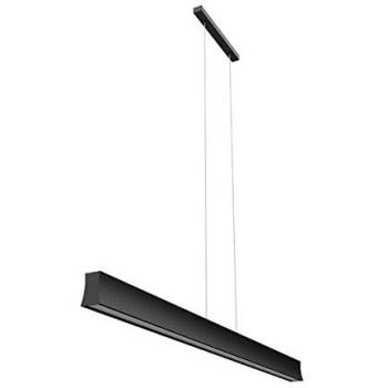 Lámpara Colgante Lineal Negra LED 38W, Luz Neutra 4000K, 3000lm, Garantía de 3 Años