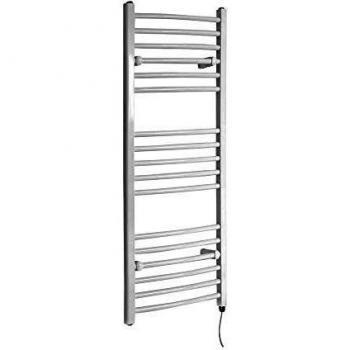 Radiador Toallero Eléctrico Vertical Etna Moderno - Acero Inoxidable Blanco - 800W - 1200 x 500mm