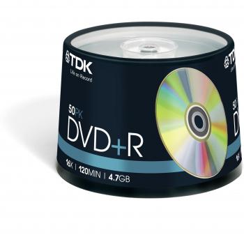 TDK DVD+R 4.7GB 16x 50pk - DVD+R vírgenes