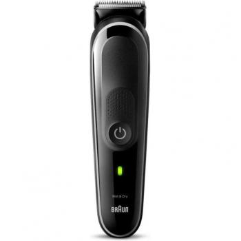 Braun Series 3 MGK3440 Recortadora Inalámbrica 8 en 1 para Hombre con Naricero, Afeitadora Corporal Gris