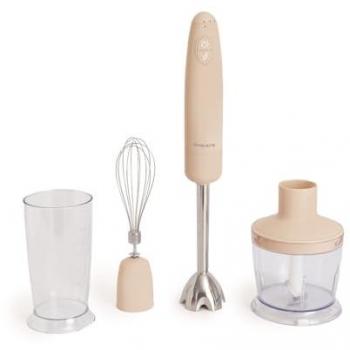 Batidora de Mano Create Fullmix Retro 1000W, 6 Velocidades, Acero Inoxidable y Titanio, Accesorios Incluidos