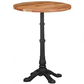 Mesa de bistró madera maciza de acacia Ø60x76 cm Marrón