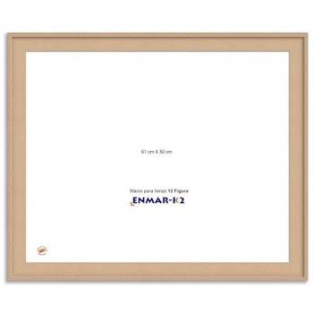 Marco Caja Americana Haya Natural para Lienzo Sin Cristal Ni Trasera 12 Figura (50 x 61 cm)