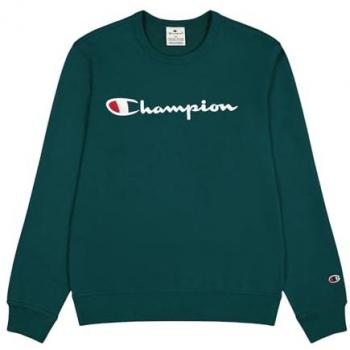 Sudadera Champion Hombre Crewnneck - Manga Larga, Logo Grande, Color Sólido, 70% Algodón y 30% Poliéster