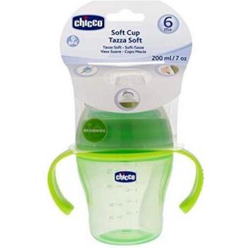 Chicco - Vaso suave con asa y sistema antigotéo 200ml 6m+, color verde