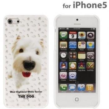 El tormento PERRO West High and White, iPhone 5 backside Clip y protector de pantalla