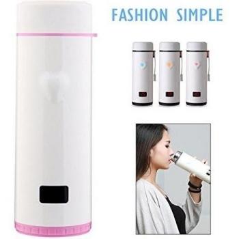 Termos, Netspower Vaso Térmico en Acero Inoxidable 360 ml Tazas Térmicas Intelligent Touch Sensing Frascos Botella Térmica con Forma de Corazón Led Pantalla de Temperatura para el Regalo de Amante y de Navidad Regalo - Rosa