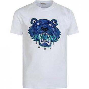 Kenzo niños Tiger Print Camiseta White 4 Years