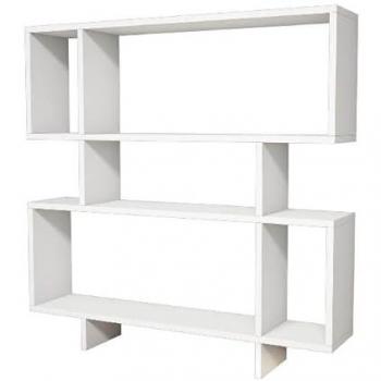 Estantería Librería Fabiola, Tablero de Melamina Blanco, 100x22x111 cm