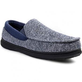 RockDove Men's SILVADUR Anti-Odor Moc Slipper, Size 11 UK Men, Navy