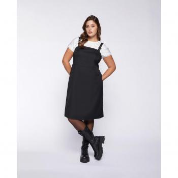 Vestido Fiorella Rubino con Corte en Cintura y Tirantes Ajustables