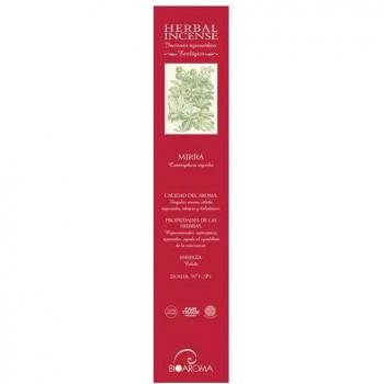 Incienso Natural de Mirra Certificado - 12 Varillas Ayurvédicas BioAroma