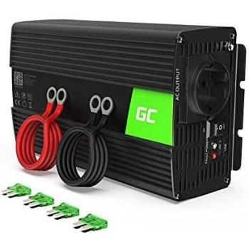 Green Cell INV18 Inversor de Corriente Auto 1000 W - Adaptador DC a AC, Potencia 1000W, Salida de Onda Cuadrada, Protección contra Sobrecarga y Cortocircuito, Diseño