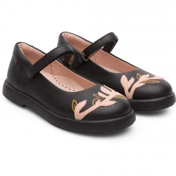 CAMPER Twins - Black Smooth Leather Ballerinas, Size 30