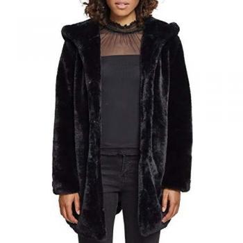 Urban Classics Women's Hooded Teddy Coat - Black - Sizes XS to 5XL