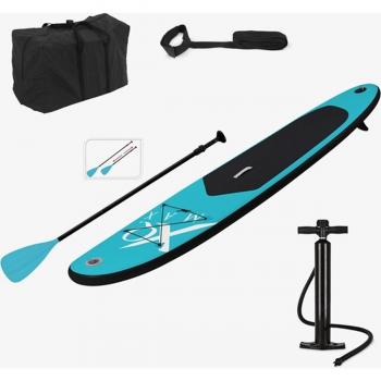 Tabla de paddle surf hinchable XQ Max con remo azul 10x71x285 cm