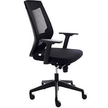 Rocada | Silla Oficina Ergonómica con Regulación Lumbar | Silla de Escritorio para Ordenador, Cómoda y Giratoria, Color Negro