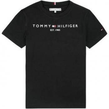 Camiseta de Manga Corta Tommy Hilfiger Kids Essential Negra Regular Fit 16 Años