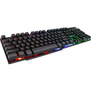 Set de Juego RGB: Teclado Retroiluminado con 104 Teclas, Ratón y Auriculares Inalámbricos con Luz de Respiración en 3 Colores