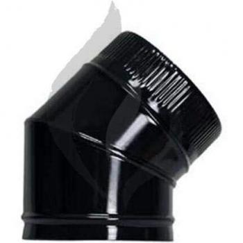 CODO EXOJO PARA CHIMENEA VITRIFICADO NEGRO