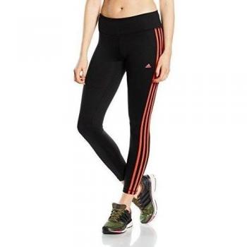 adidas Basic 3S Lg Tig - Mallas para mujer, color negro / rojo , talla 2XS