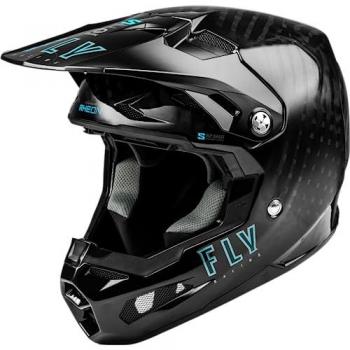 FLY Racing Casco de Cross Formula S Solid Negro, casco de carbono para adultos, color negro, talla XL, aprobado por ECE/DOT FMVSS 218