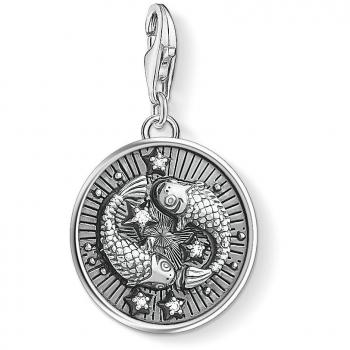 Colgante Charm Zodíaco Piscis de Plata Esterlina con Circonitas